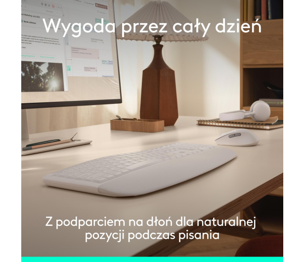 Logitech Signature Comfort Plus MK880 biały - 1533425 - zdjęcie 4